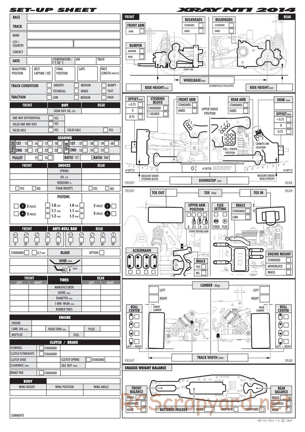 Xray - NT1 2014 Specs (NT1'14) - Manual - Page 43