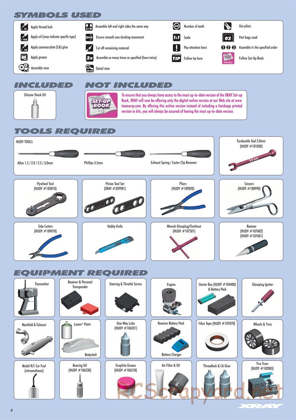 Xray - NT1 2015 Specs (NT1'15) - Manual - Page 4