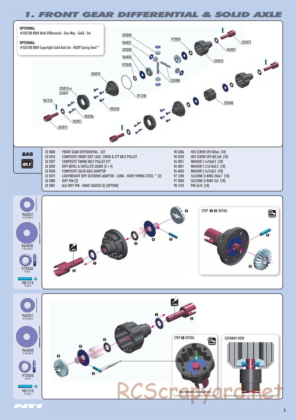 Xray - NT1 2015 Specs (NT1'15) - Manual - Page 5