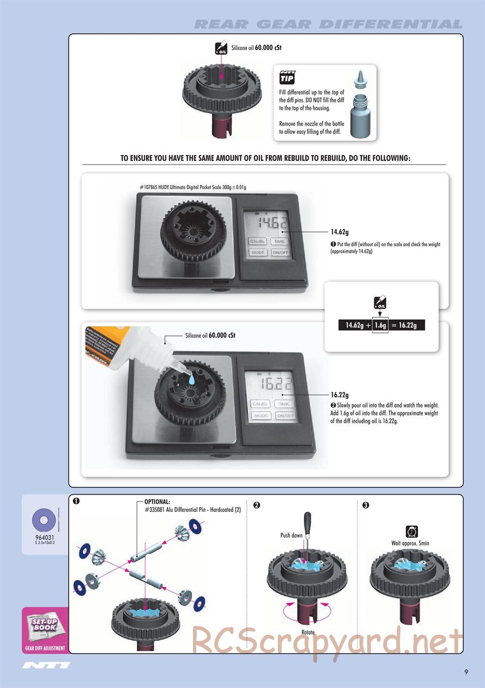 Xray - NT1 2015 Specs (NT1'15) - Manual - Page 9