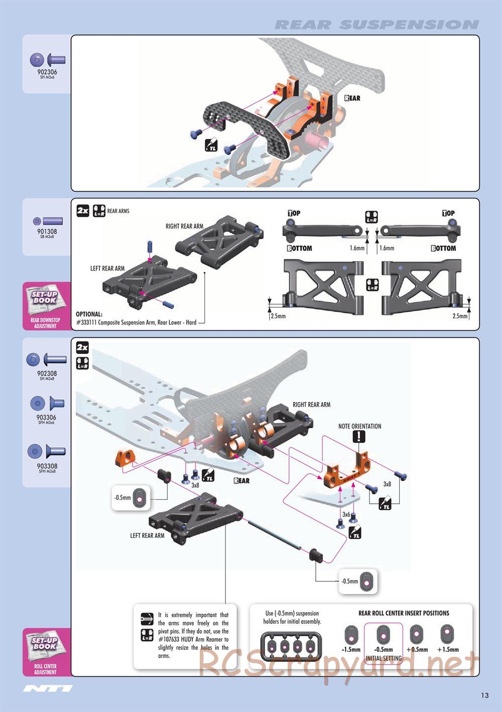 Xray - NT1 2015 Specs (NT1'15) - Manual - Page 13
