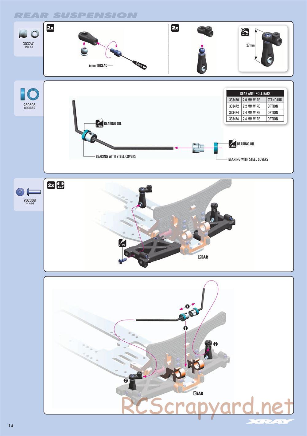 Xray - NT1 2015 Specs (NT1'15) - Manual - Page 14
