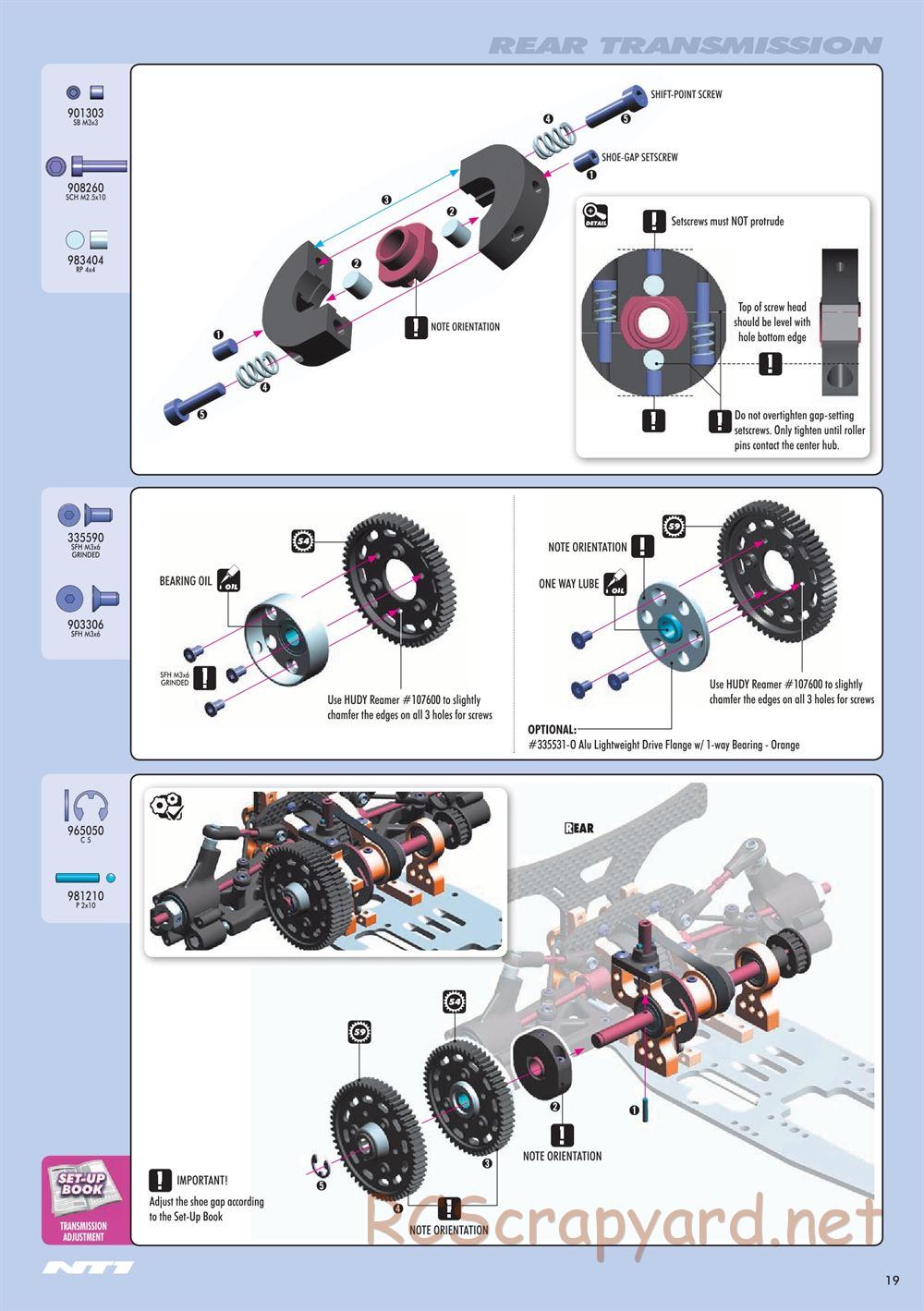Xray - NT1 2015 Specs (NT1'15) - Manual - Page 19
