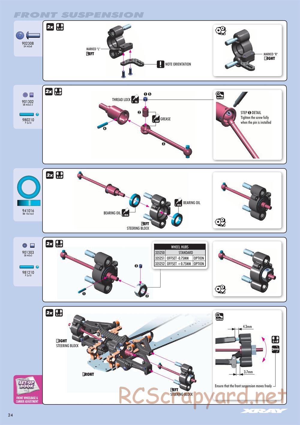 Xray - NT1 2015 Specs (NT1'15) - Manual - Page 24