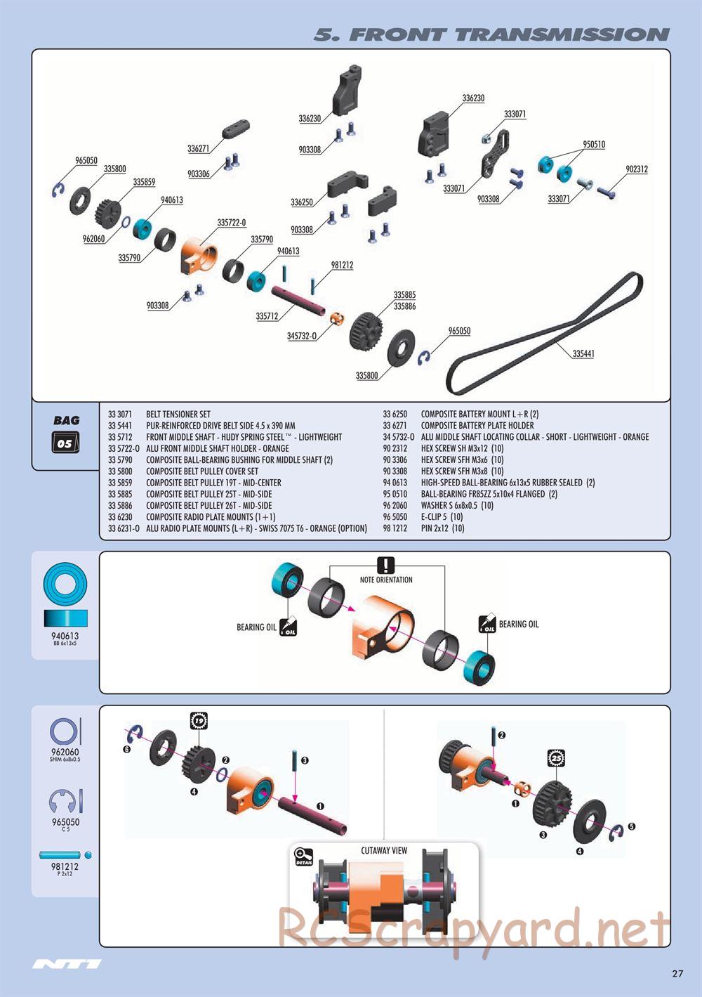 Xray - NT1 2015 Specs (NT1'15) - Manual - Page 27