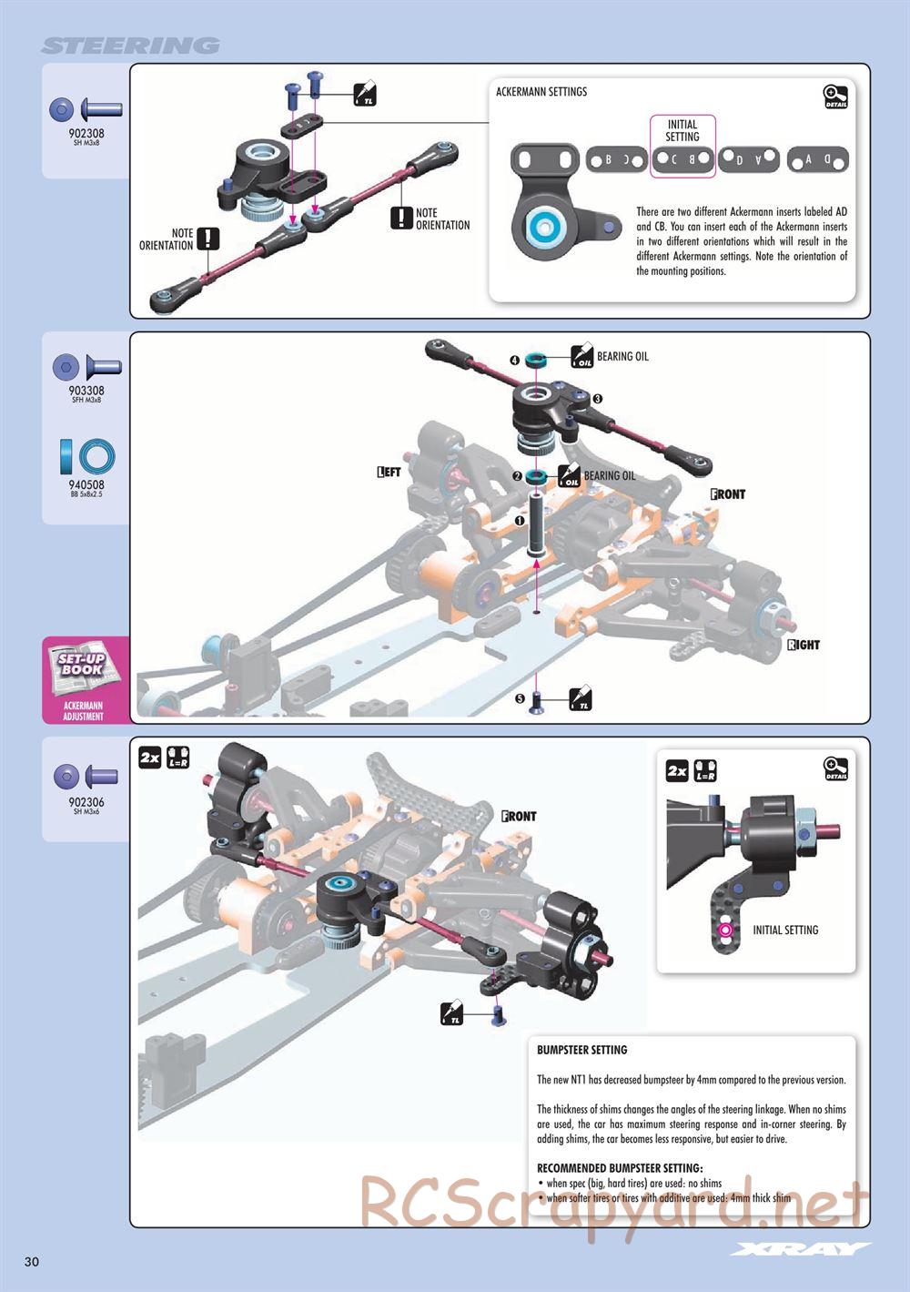 Xray - NT1 2015 Specs (NT1'15) - Manual - Page 30