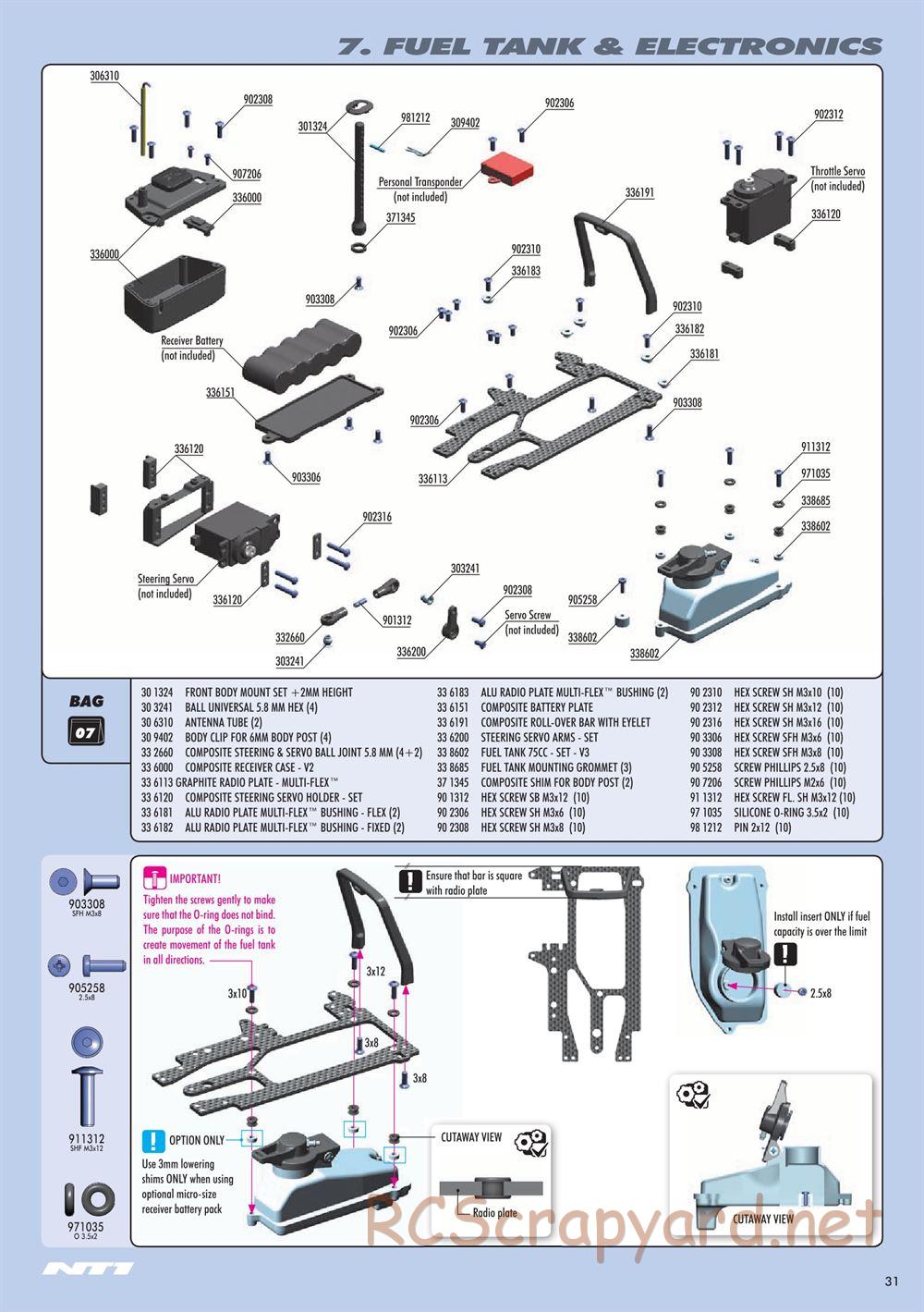 Xray - NT1 2015 Specs (NT1'15) - Manual - Page 31