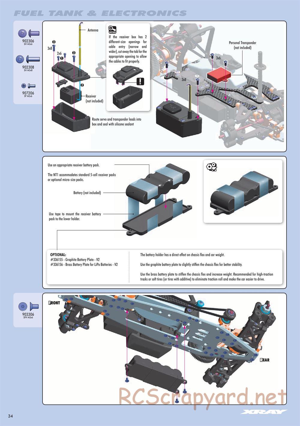 Xray - NT1 2016 Specs (NT1'16) - Manual - Page 34