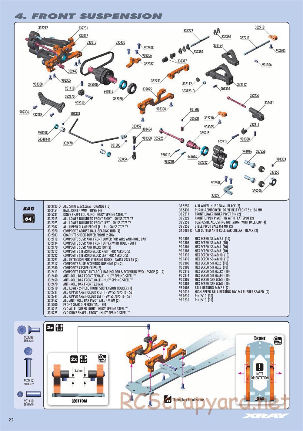 Xray - NT1 2017 Specs (NT1'17) - Manual - Page 22