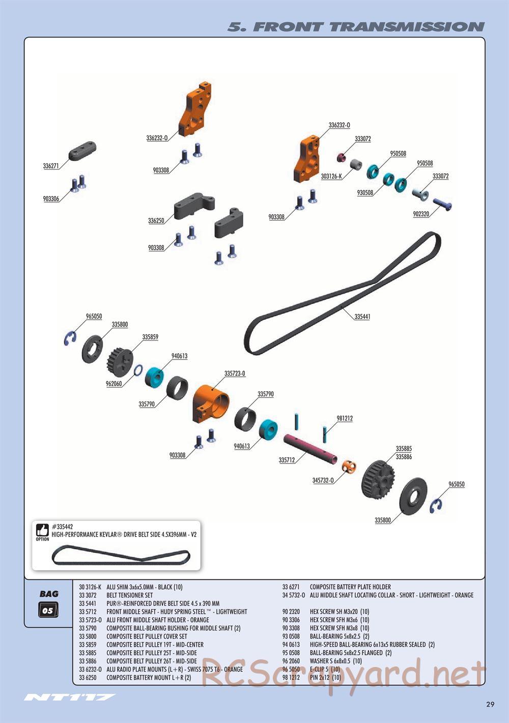 Xray - NT1 2017 Specs (NT1'17) - Manual - Page 29