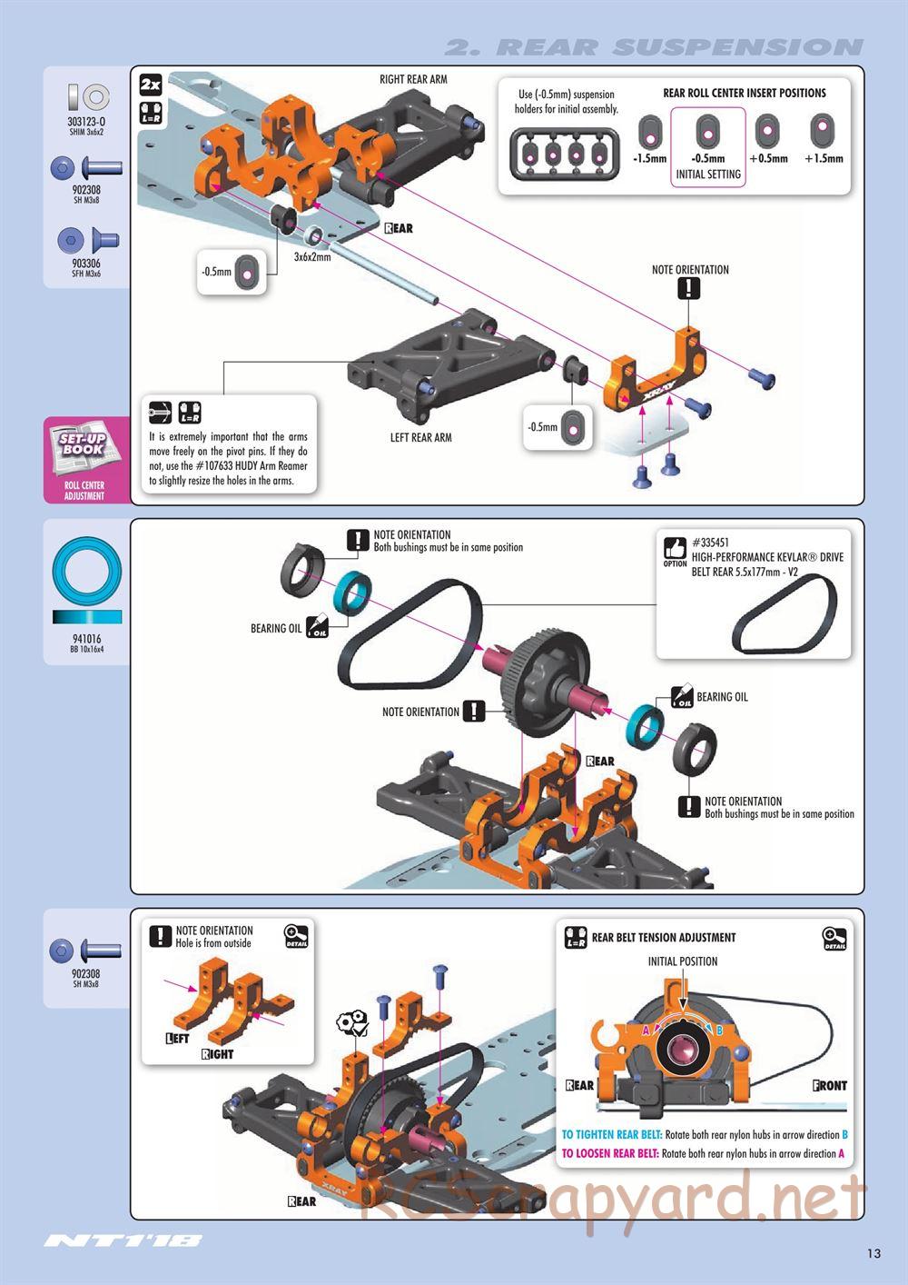 Xray - NT1 2018 Specs (NT1'18) - Manual - Page 13