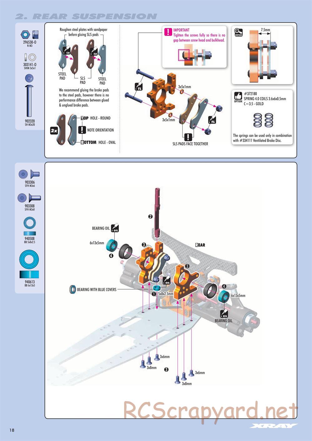 Xray - NT1 2018 Specs (NT1'18) - Manual - Page 18