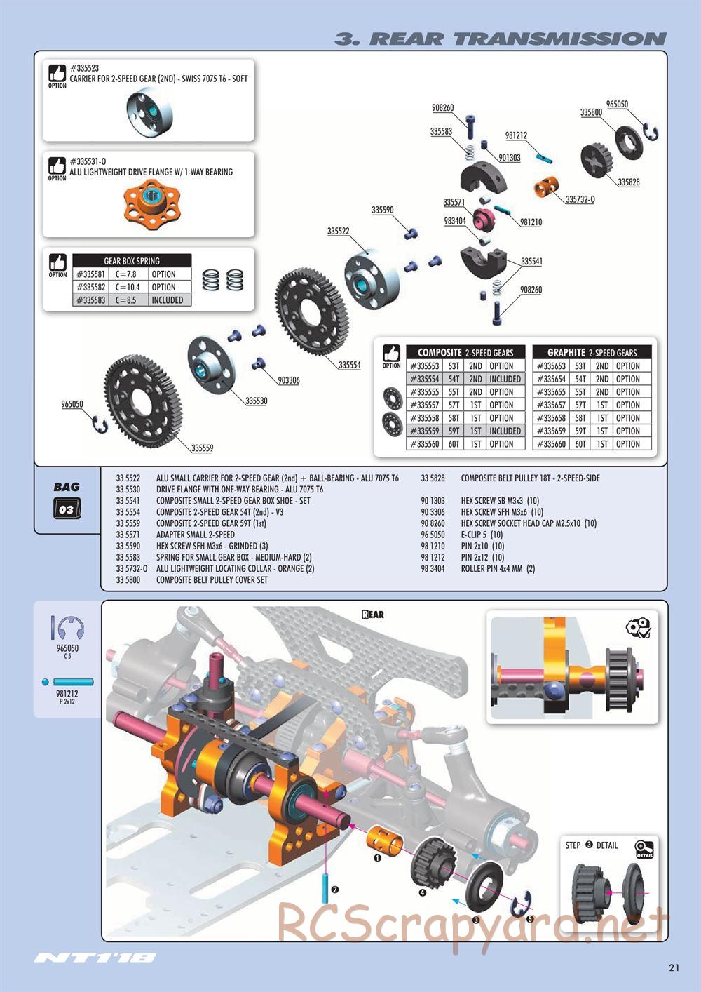 Xray - NT1 2018 Specs (NT1'18) - Manual - Page 21