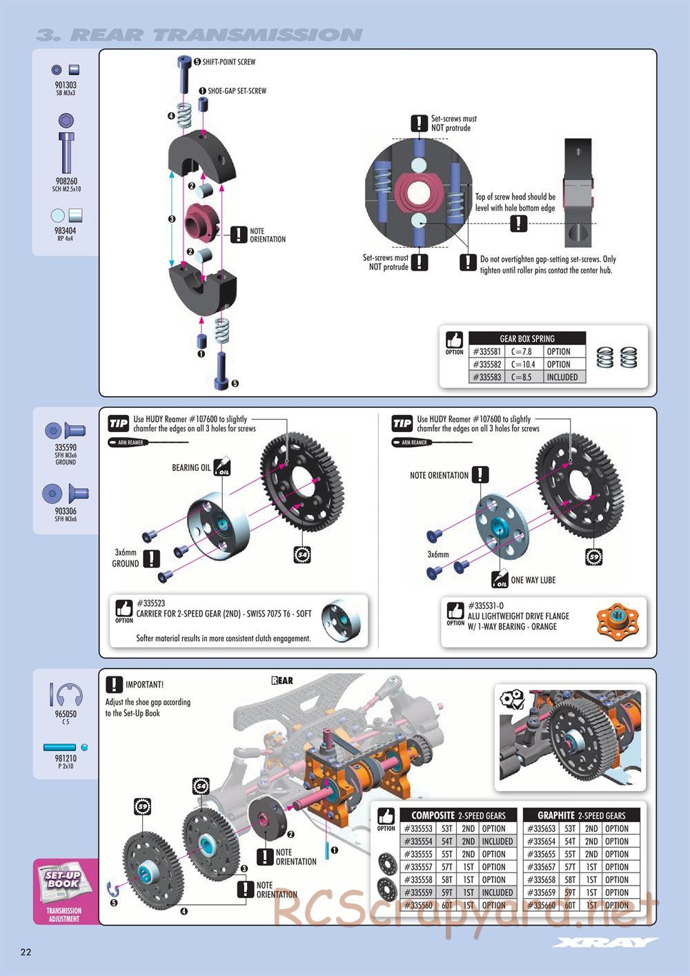 Xray - NT1 2018 Specs (NT1'18) - Manual - Page 22