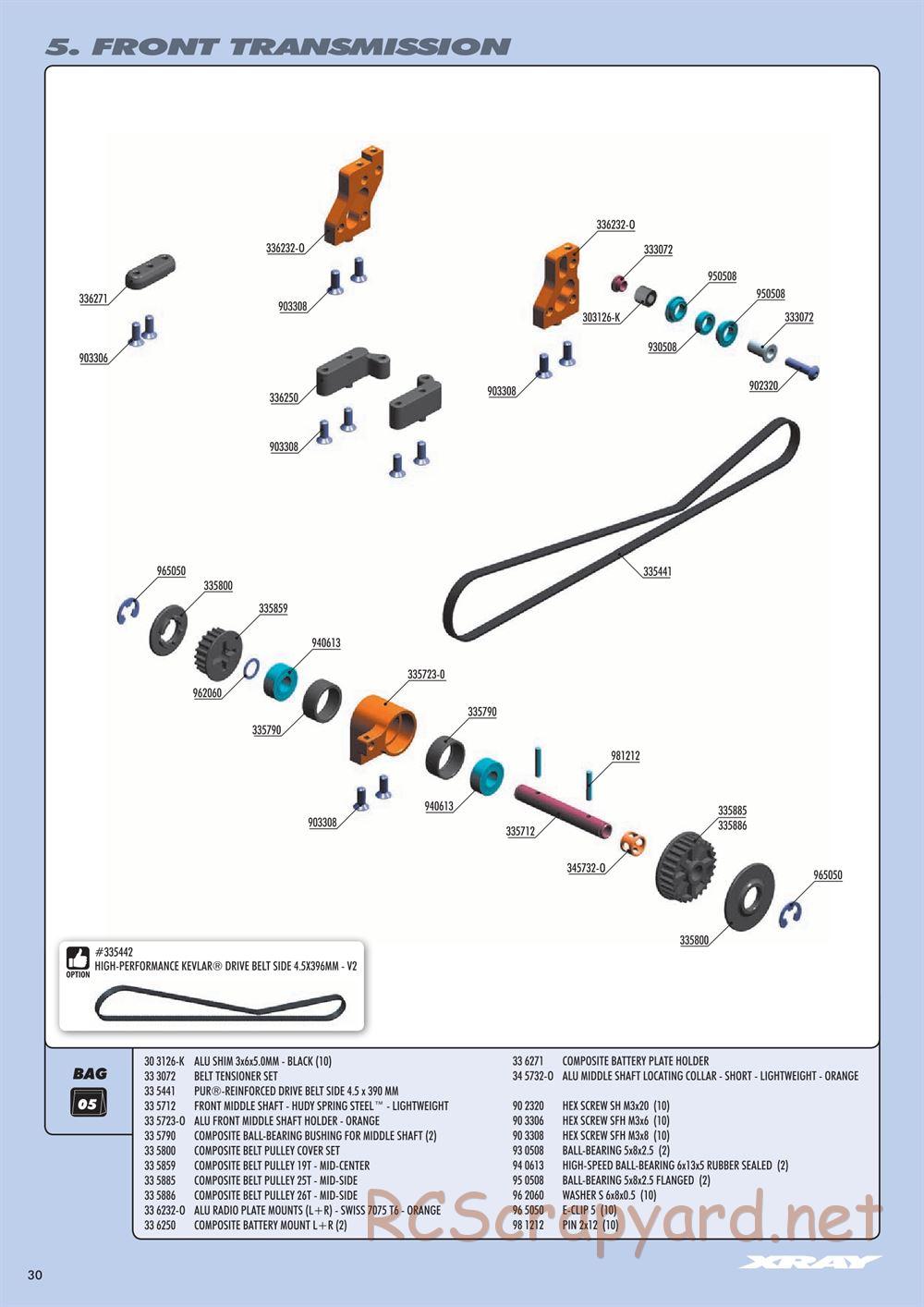 Xray - NT1 2018 Specs (NT1'18) - Manual - Page 30
