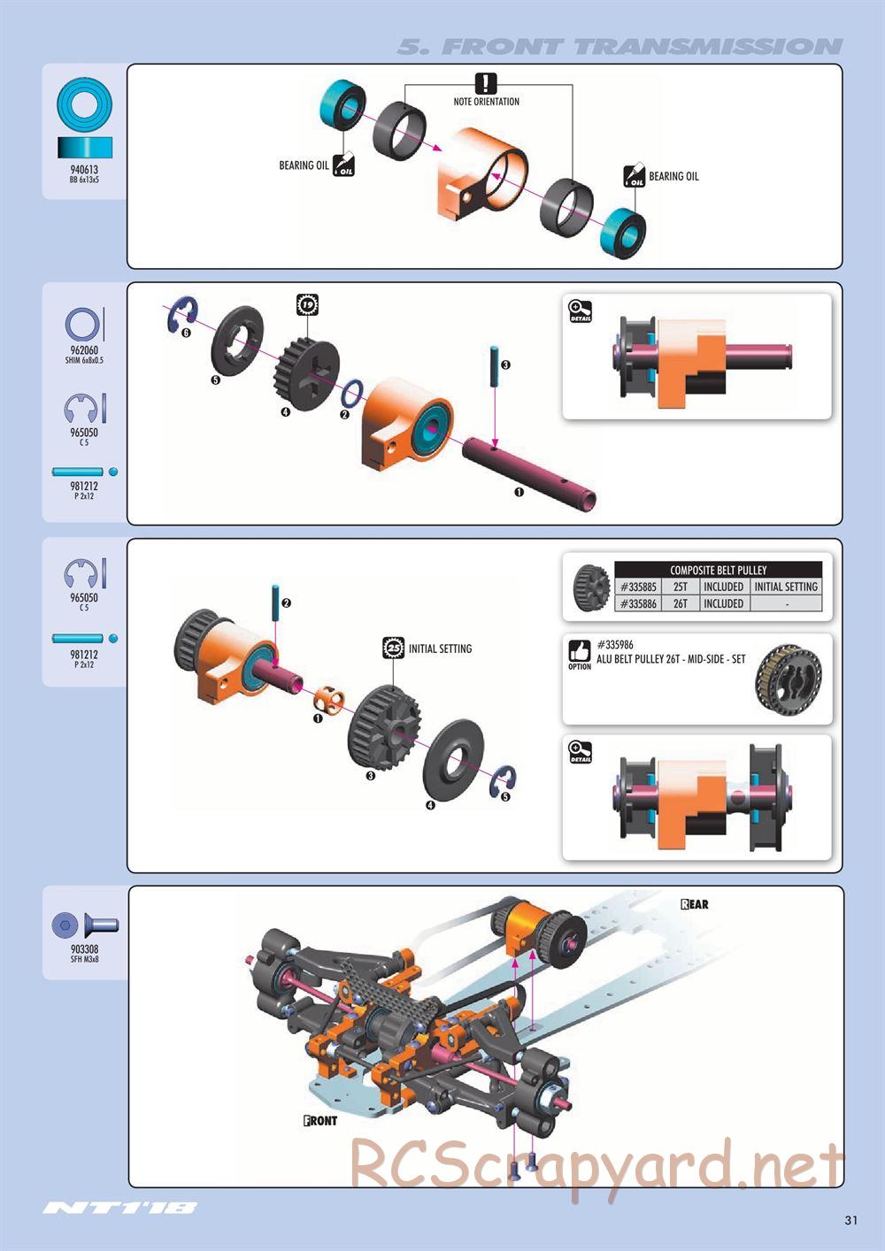 Xray - NT1 2018 Specs (NT1'18) - Manual - Page 31