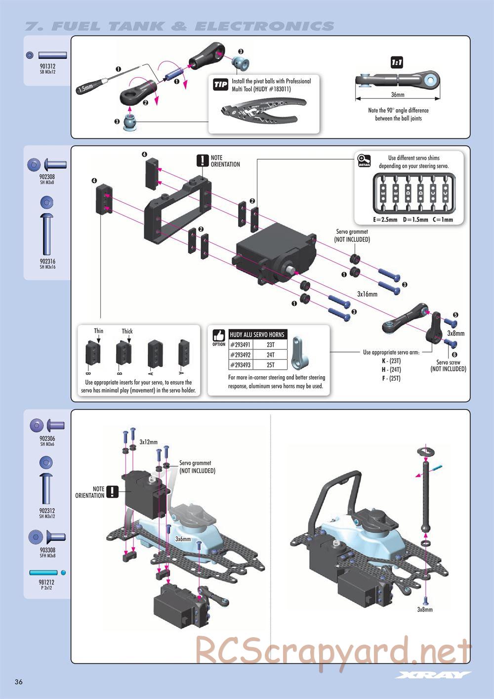 Xray - NT1 2018 Specs (NT1'18) - Manual - Page 36