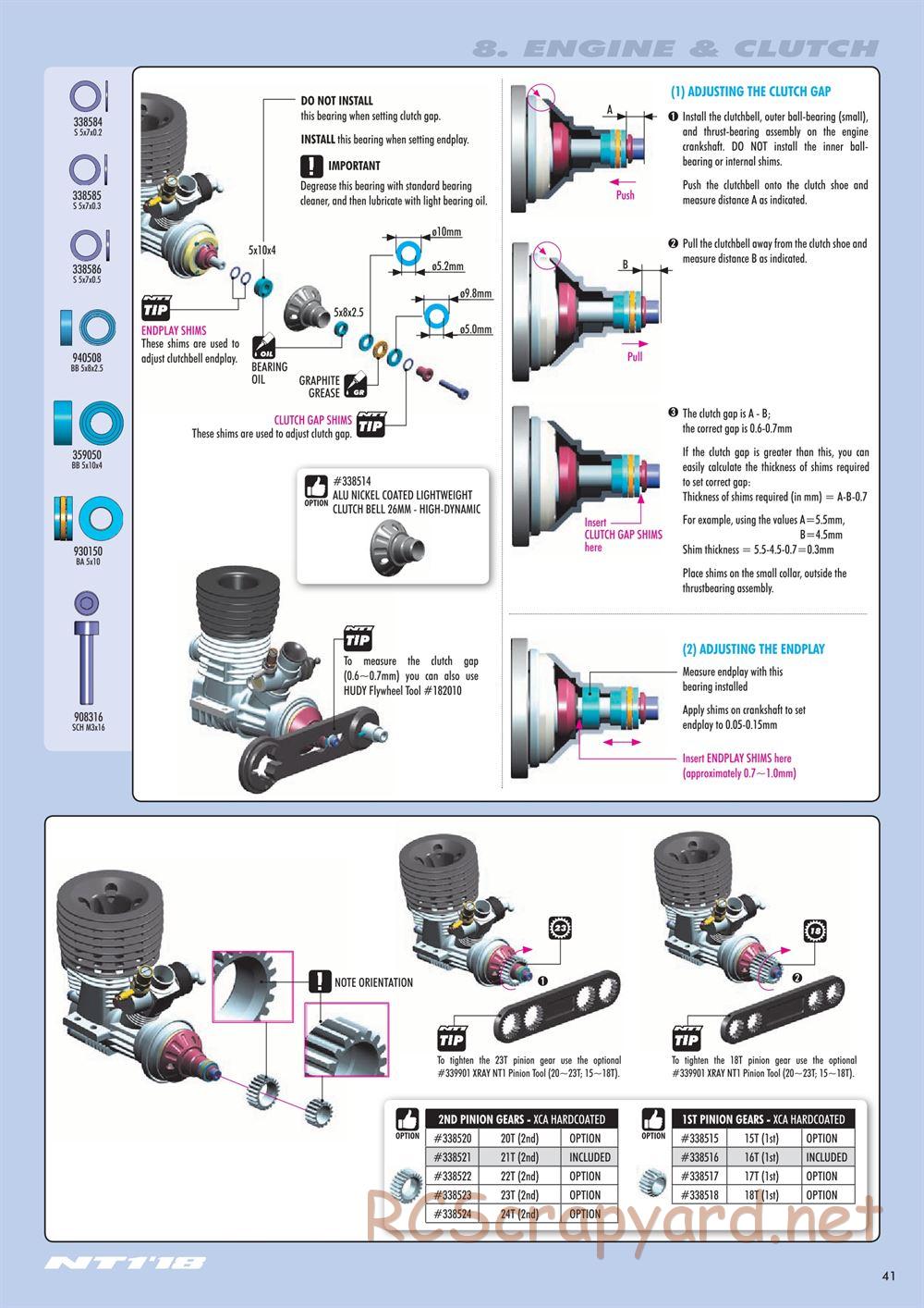 Xray - NT1 2018 Specs (NT1'18) - Manual - Page 41