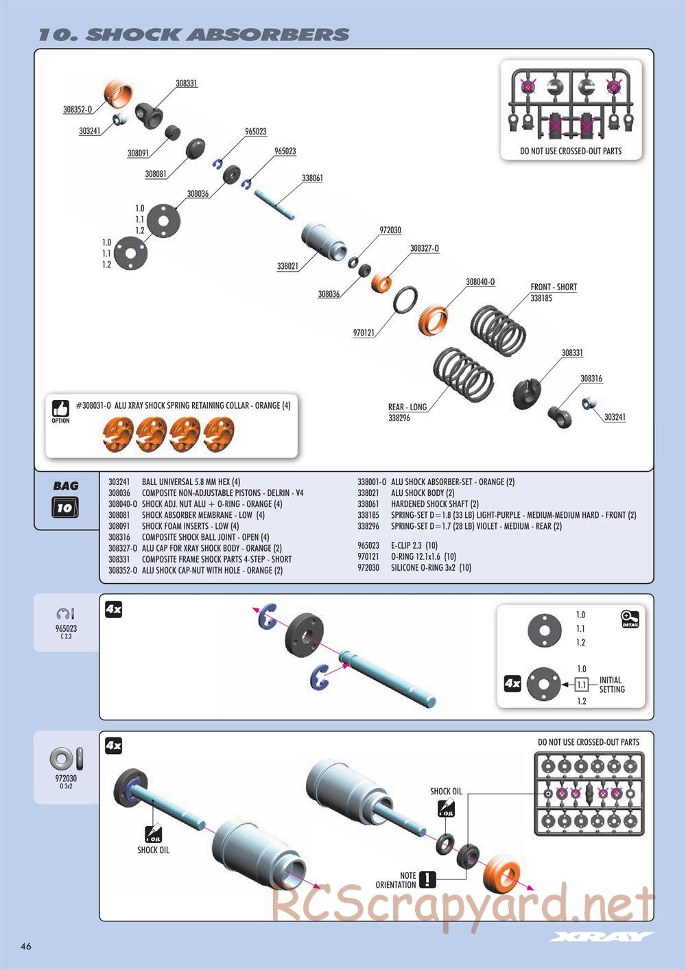 Xray - NT1 2018 Specs (NT1'18) - Manual - Page 46