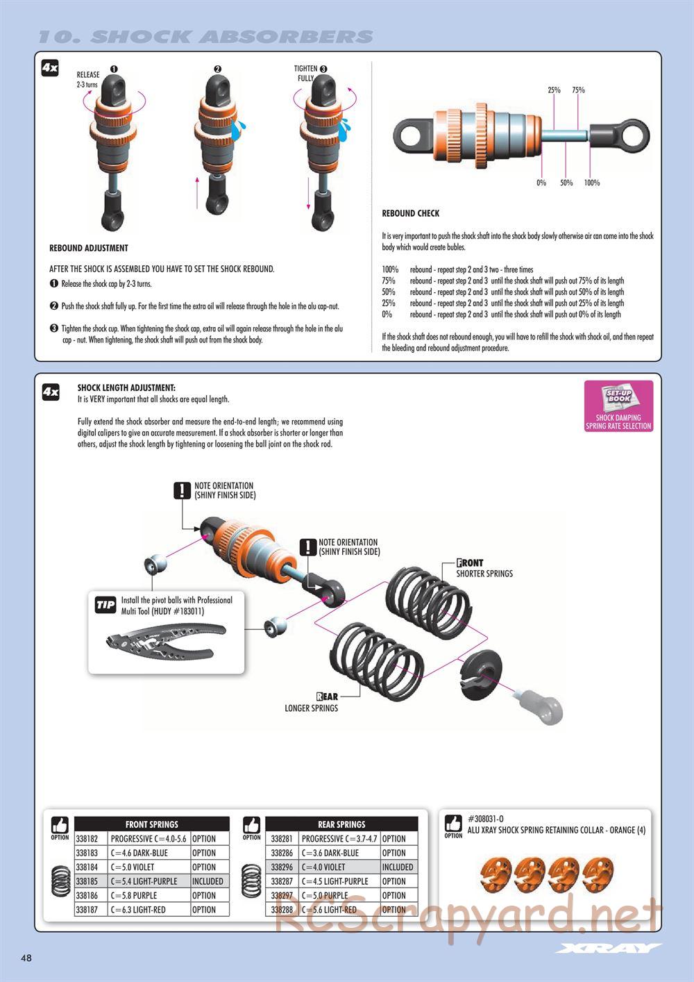 Xray - NT1 2018 Specs (NT1'18) - Manual - Page 48