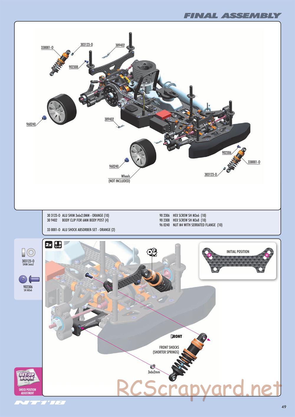 Xray - NT1 2018 Specs (NT1'18) - Manual - Page 49