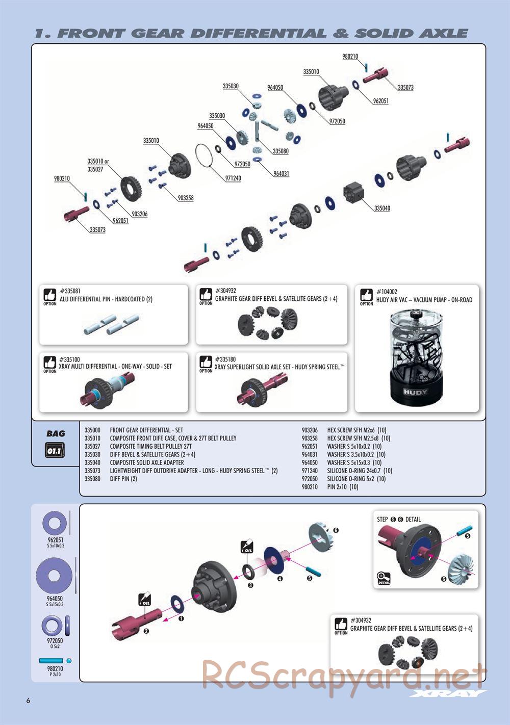 Xray - NT1 2023 Specs (NT1'23) - Manual - Page 6