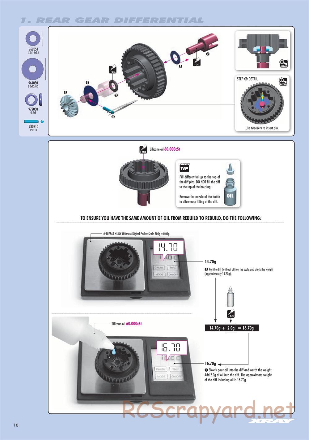 Xray - NT1 2023 Specs (NT1'23) - Manual - Page 10