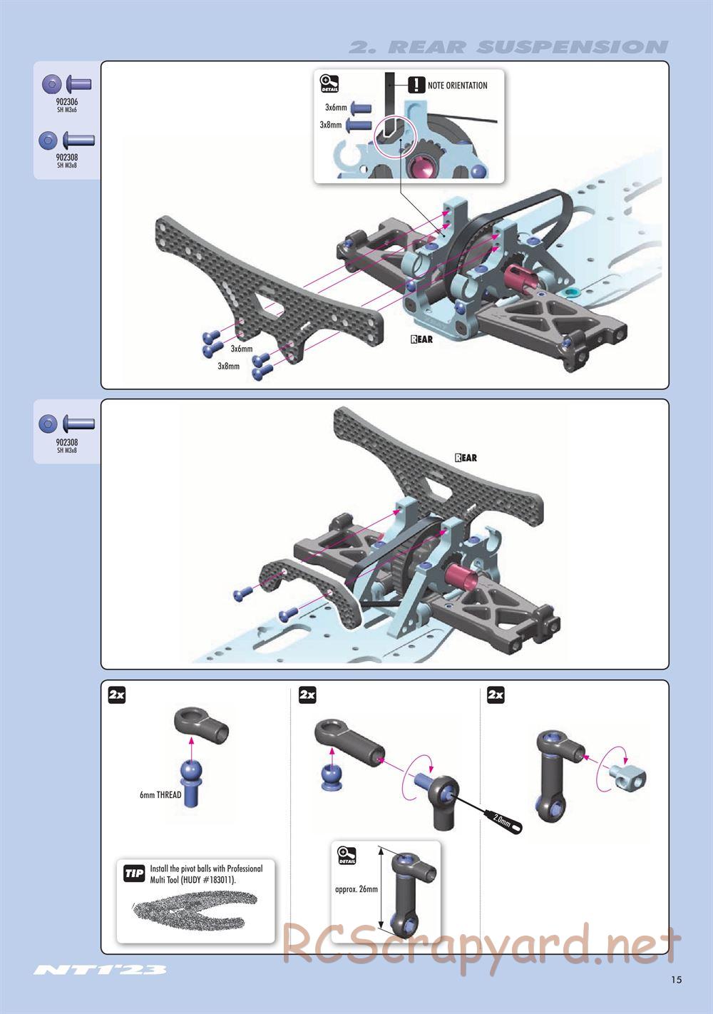 Xray - NT1 2023 Specs (NT1'23) - Manual - Page 15