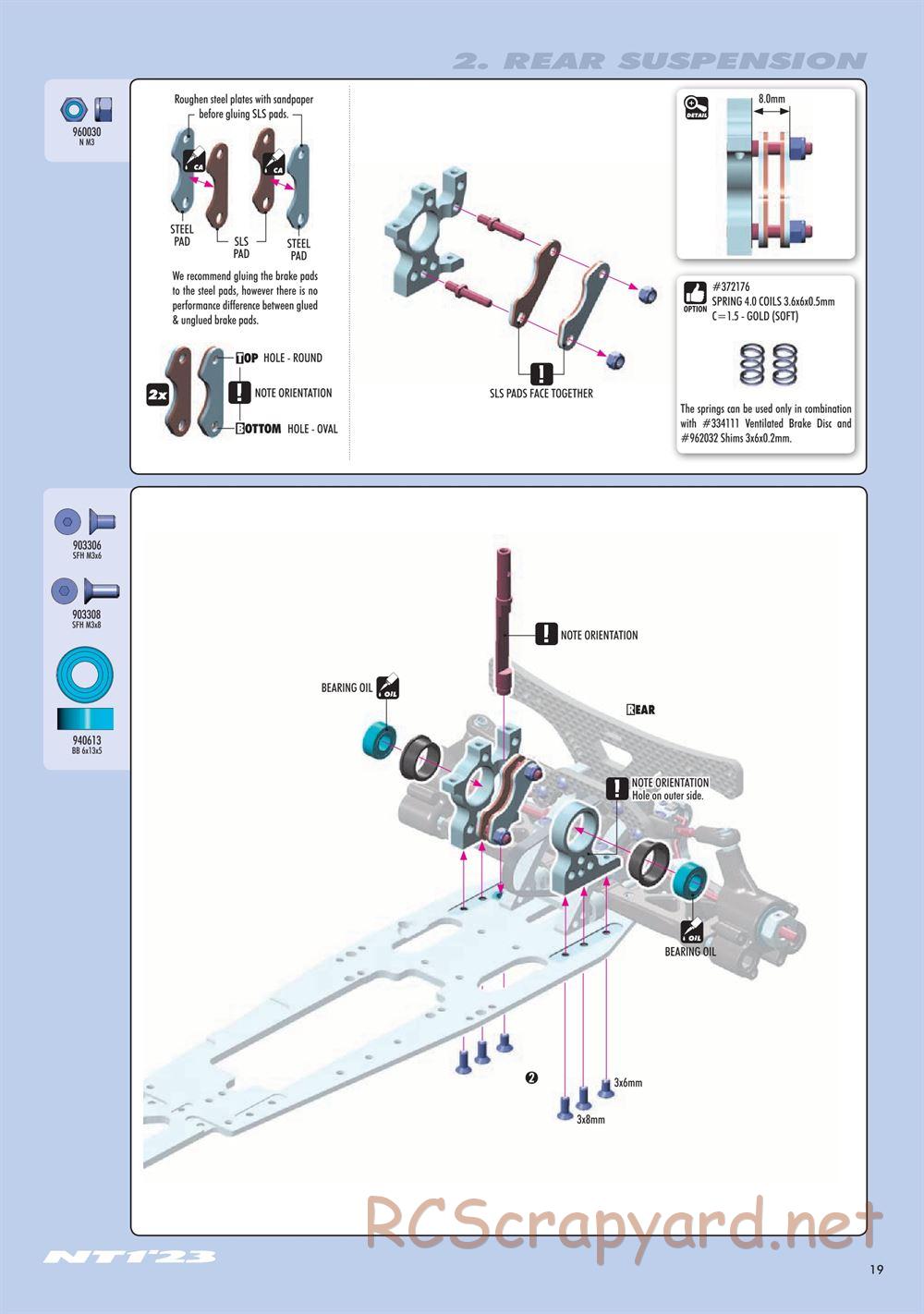 Xray - NT1 2023 Specs (NT1'23) - Manual - Page 19