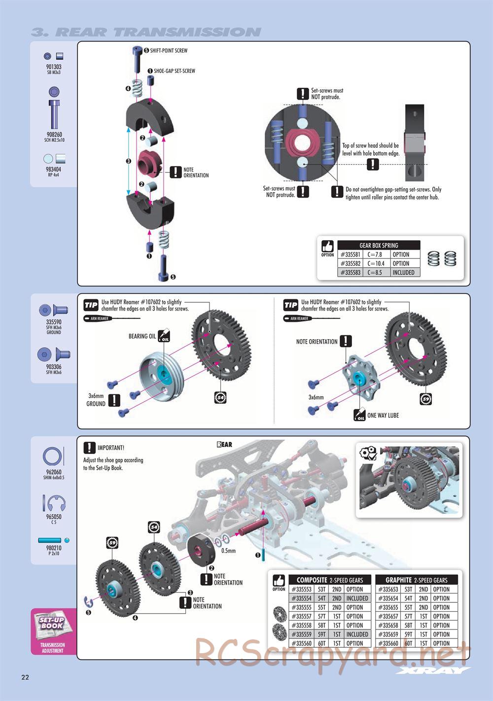 Xray - NT1 2023 Specs (NT1'23) - Manual - Page 22