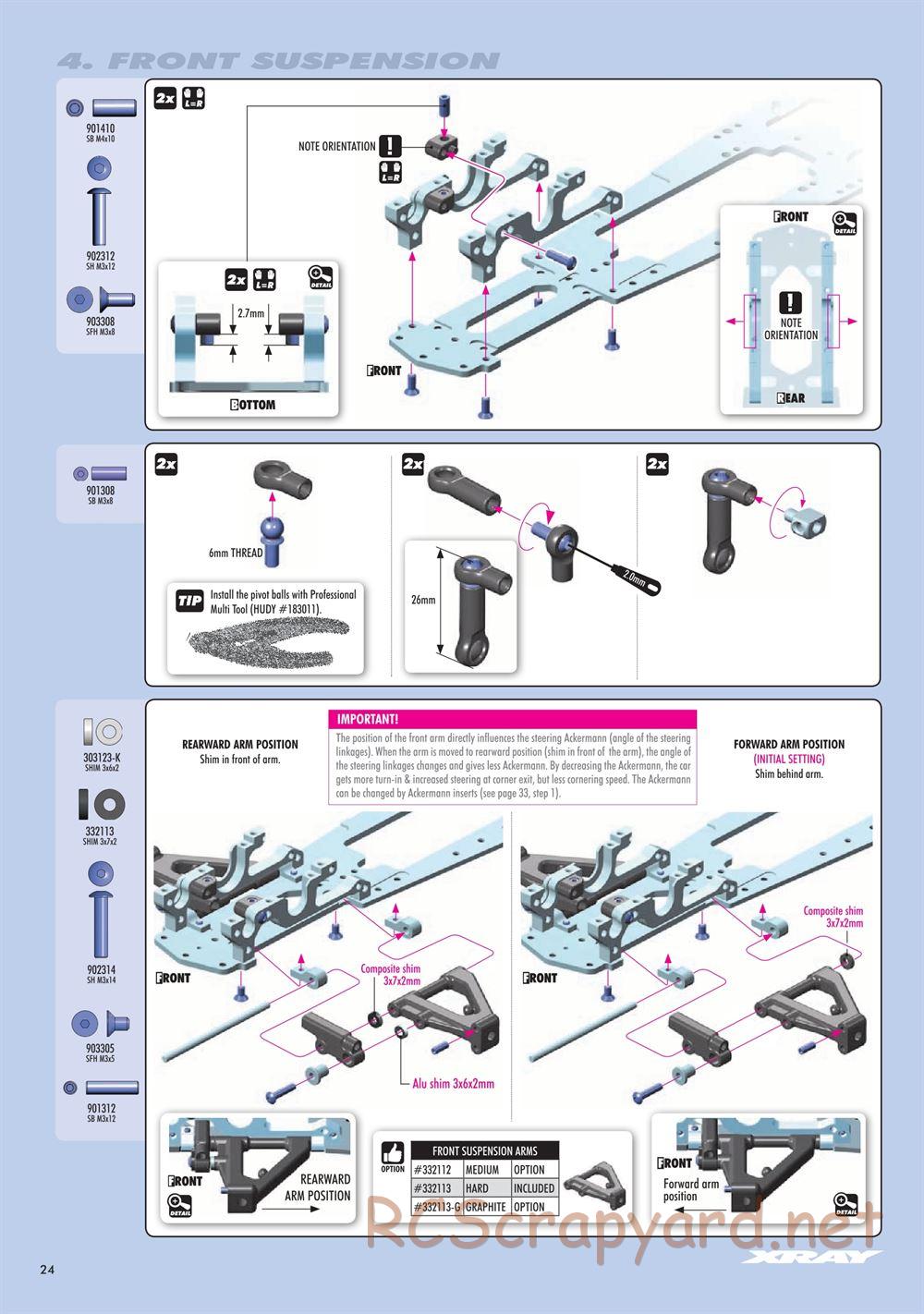 Xray - NT1 2023 Specs (NT1'23) - Manual - Page 24