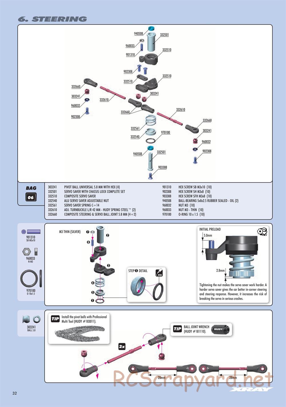 Xray - NT1 2023 Specs (NT1'23) - Manual - Page 32