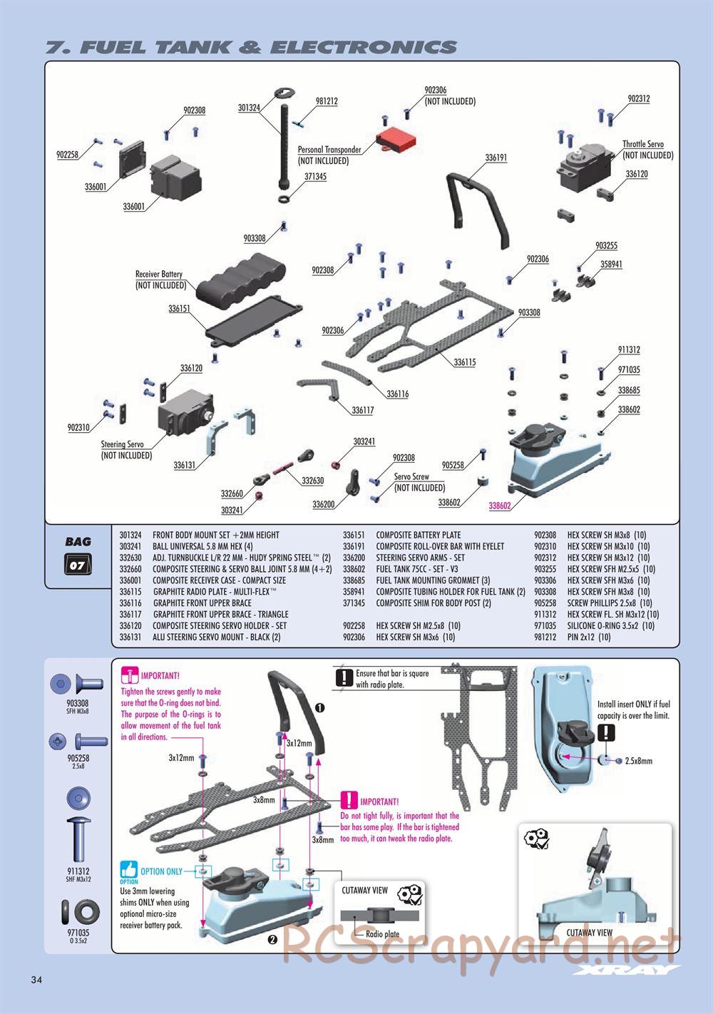 Xray - NT1 2023 Specs (NT1'23) - Manual - Page 34