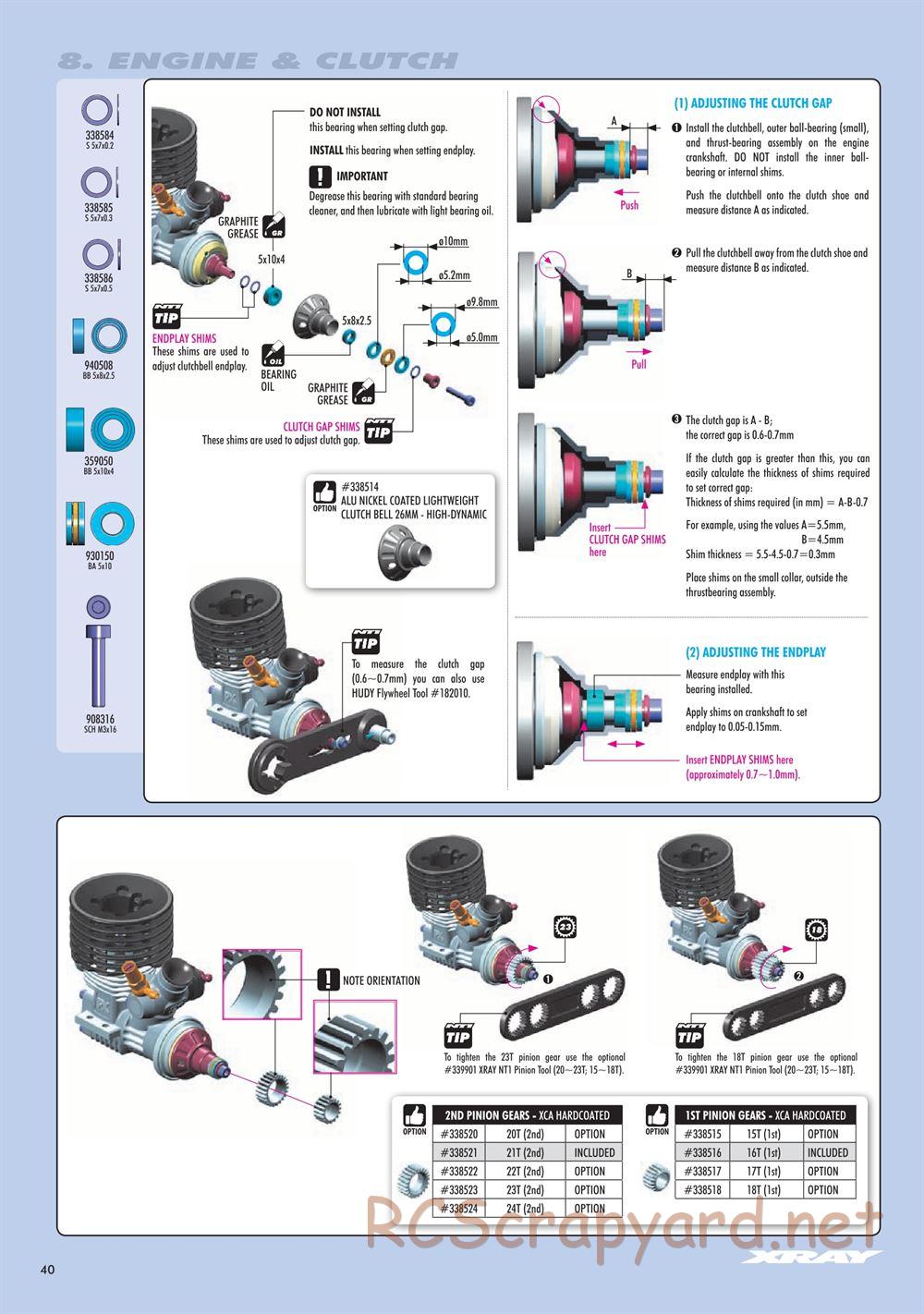Xray - NT1 2023 Specs (NT1'23) - Manual - Page 40