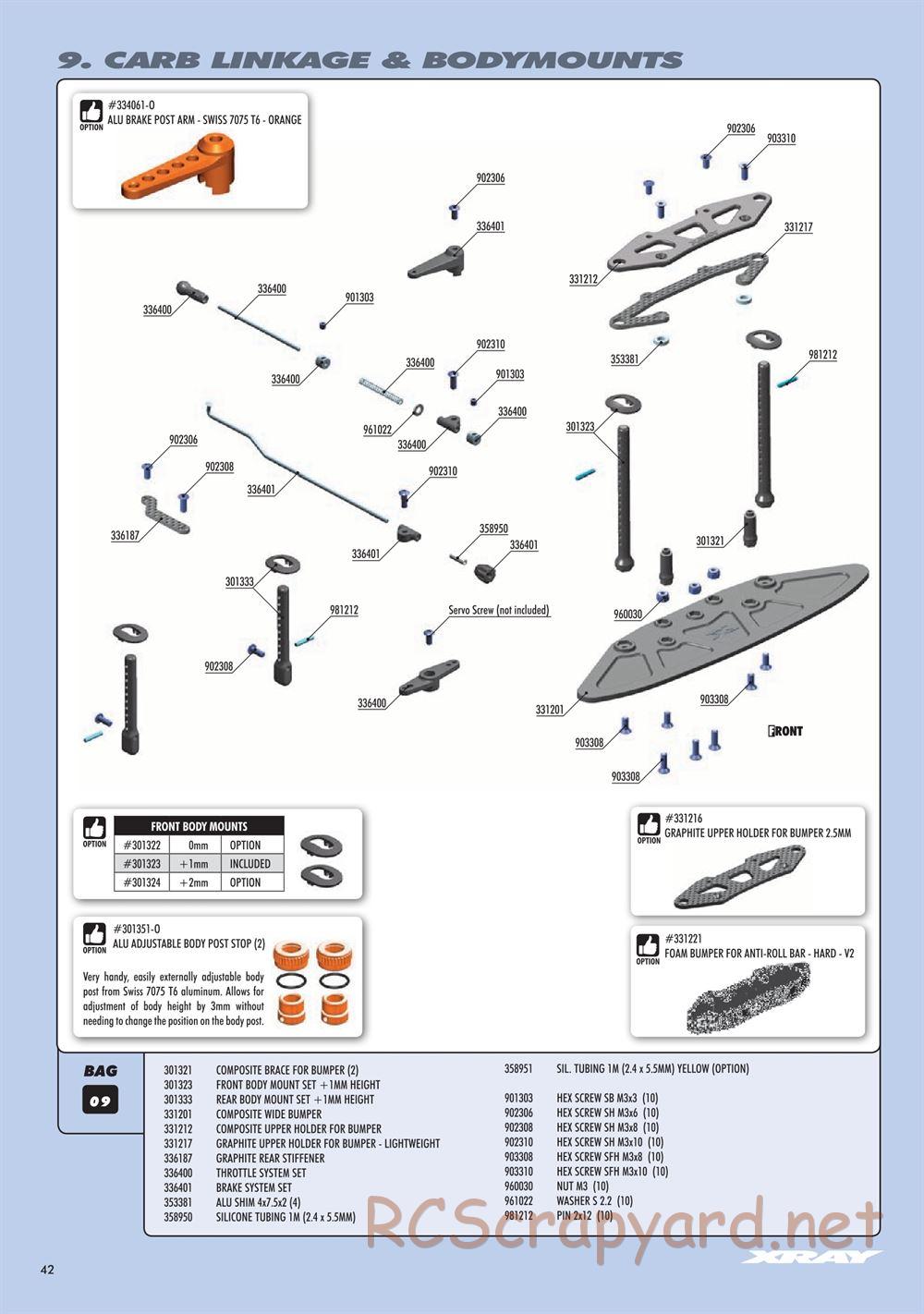Xray - NT1 2023 Specs (NT1'23) - Manual - Page 42