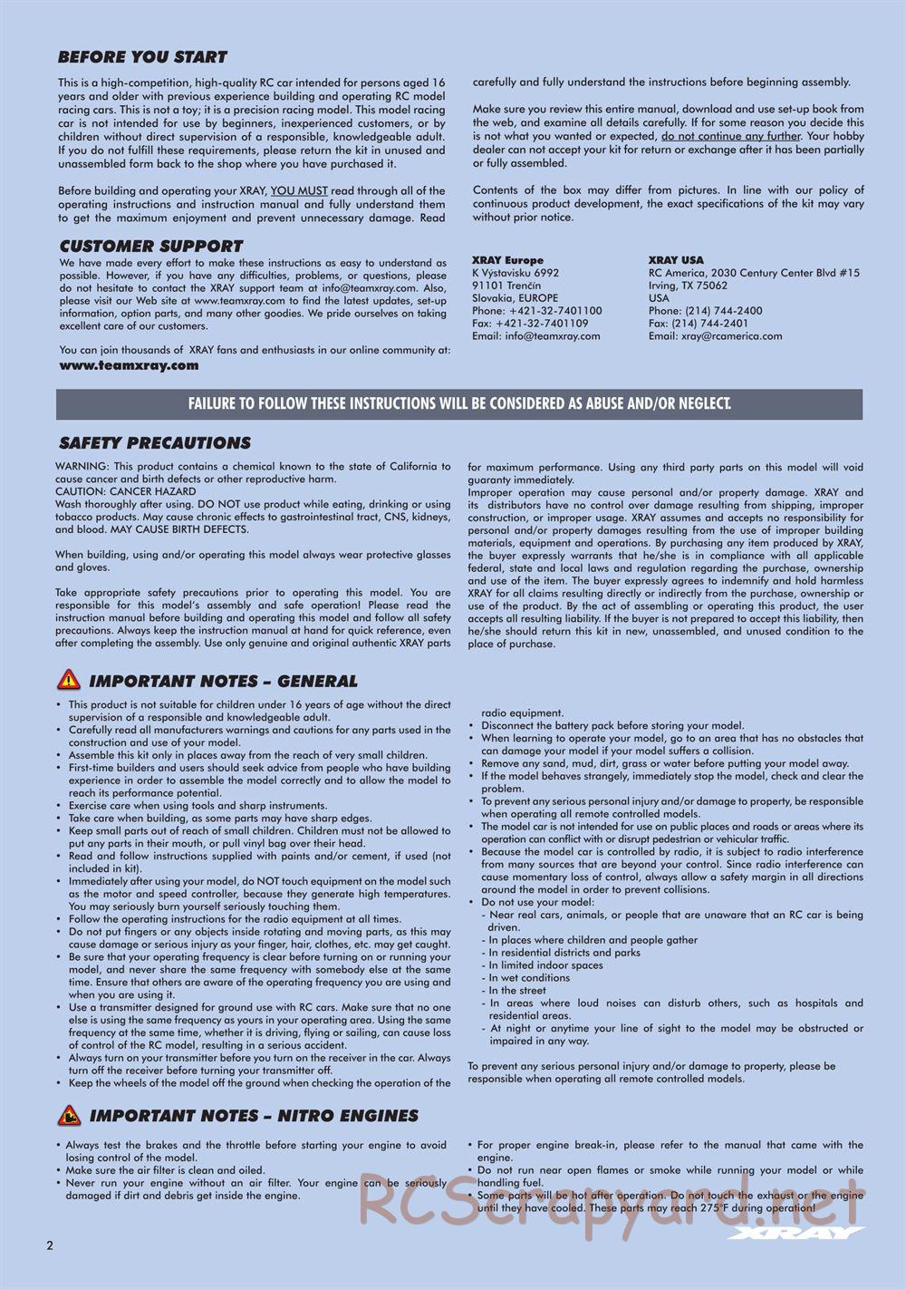 Xray - NT1.3 (2020) - Manual - Page 2