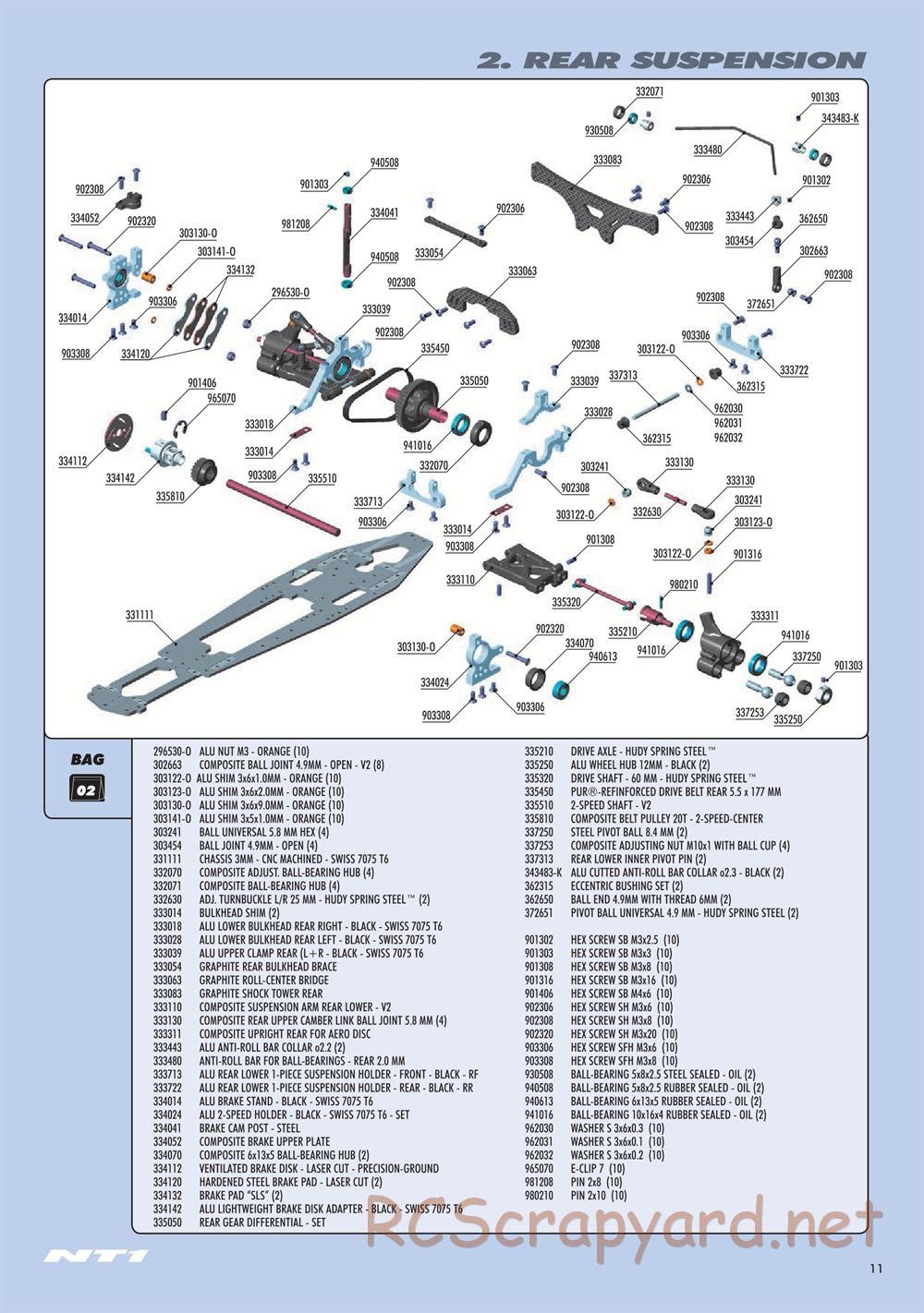 Xray - NT1.3 (2020) - Manual - Page 11