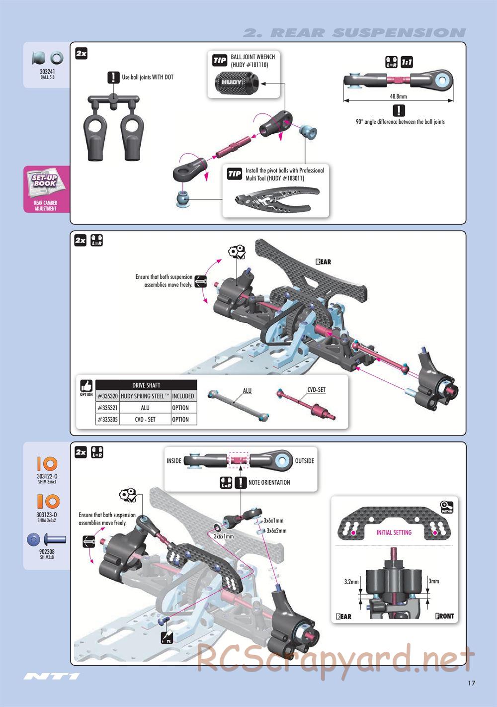Xray - NT1.3 (2020) - Manual - Page 17