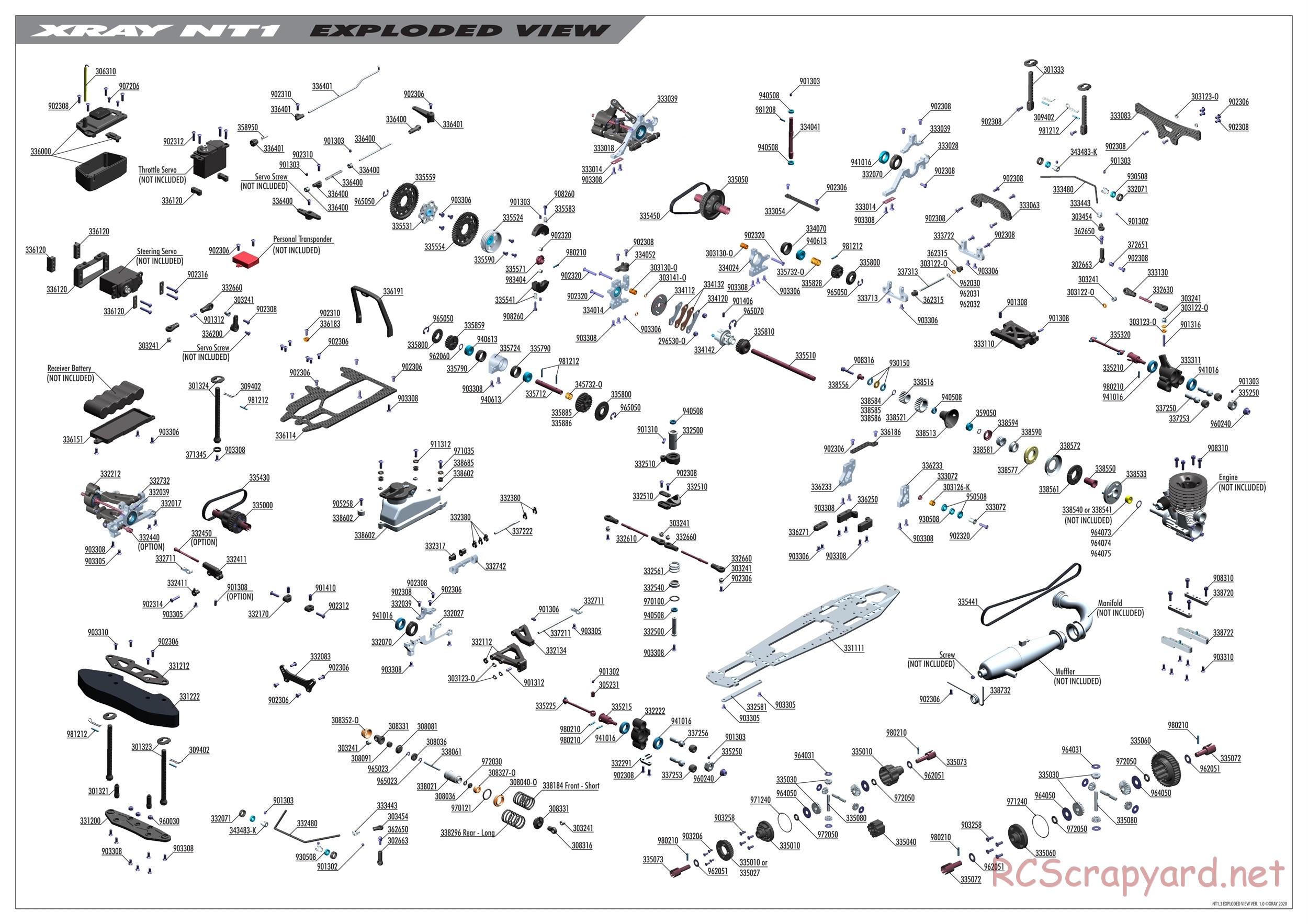 Xray - NT1.3 (2020) - Exploded View