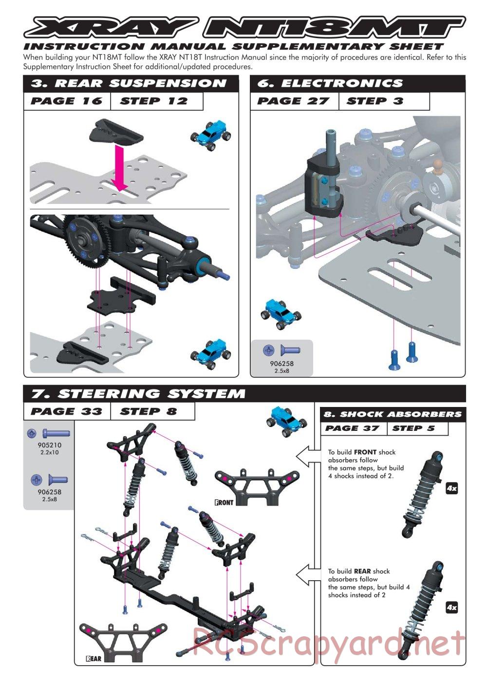 Xray - NT18MT - Manual - Page 1