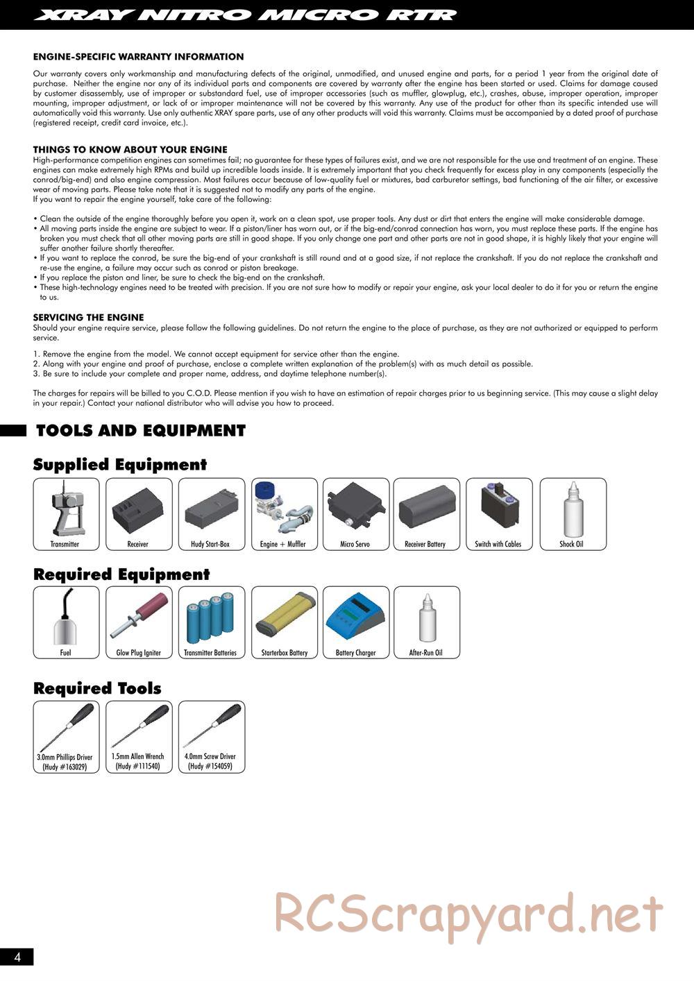 Xray - NT18MT RTR - Manual - Page 4