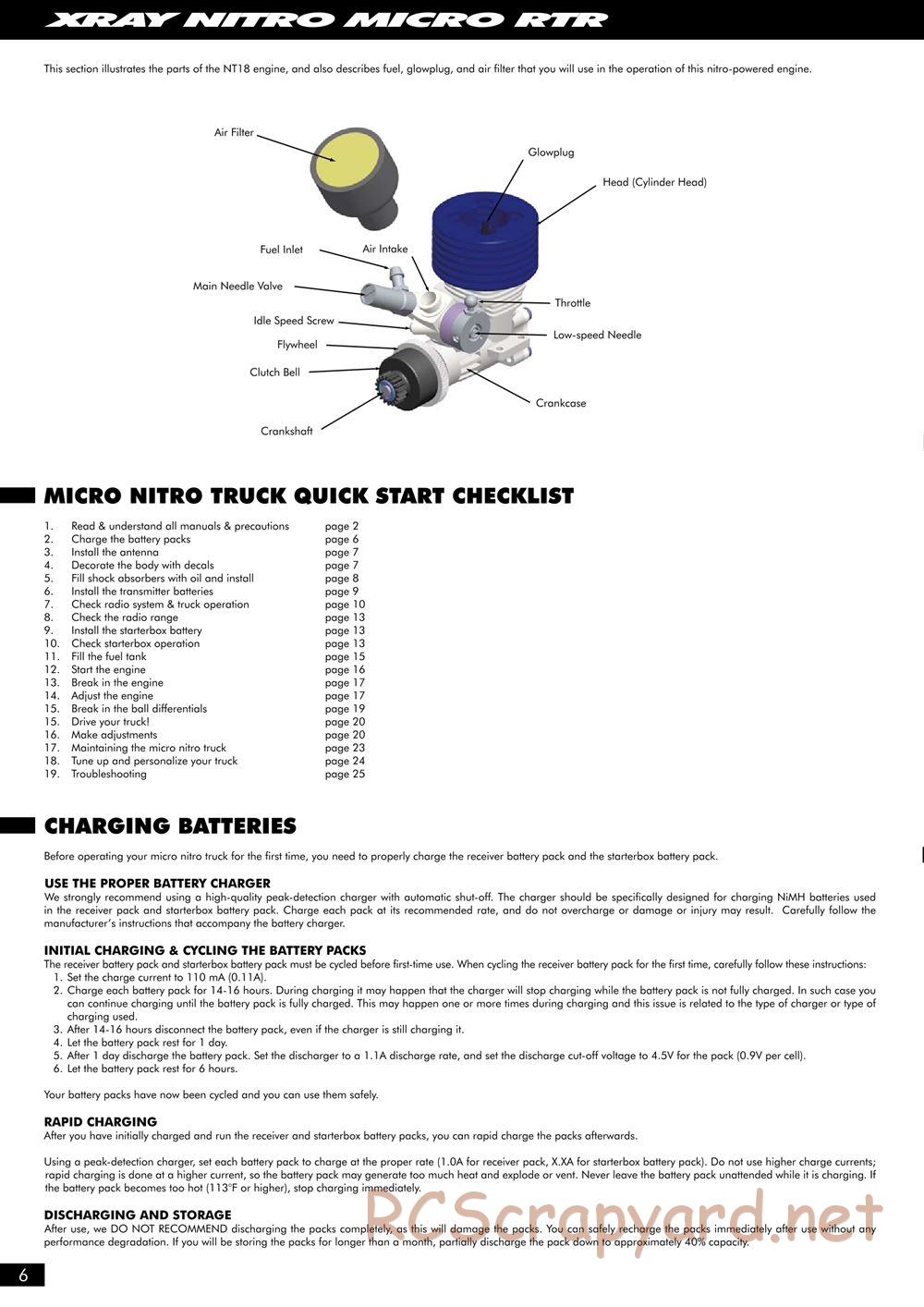 Xray - NT18MT RTR - Manual - Page 6