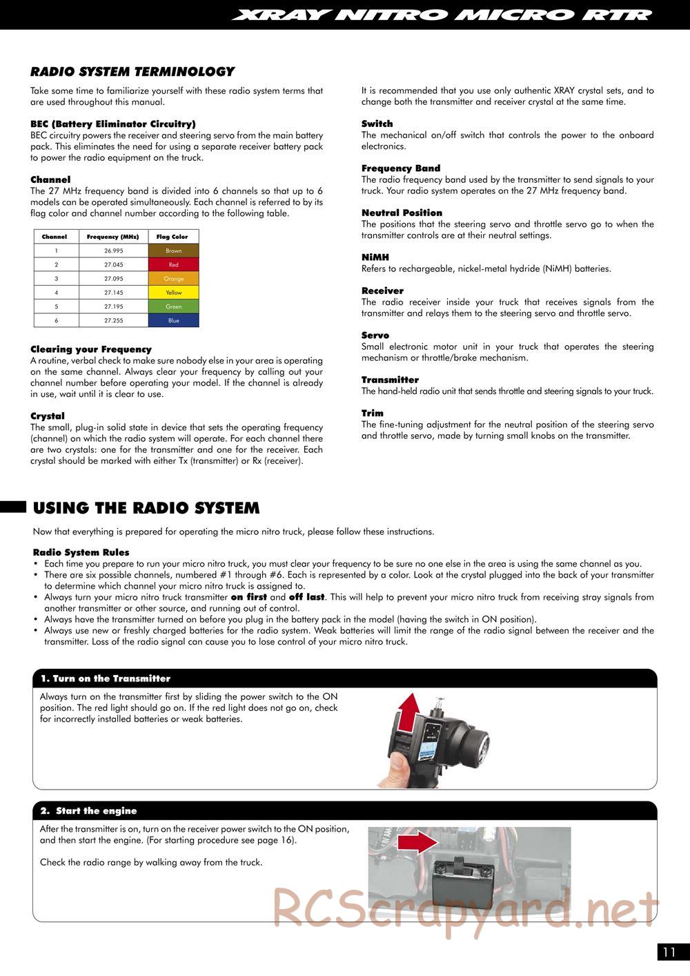 Xray - NT18MT RTR - Manual - Page 11