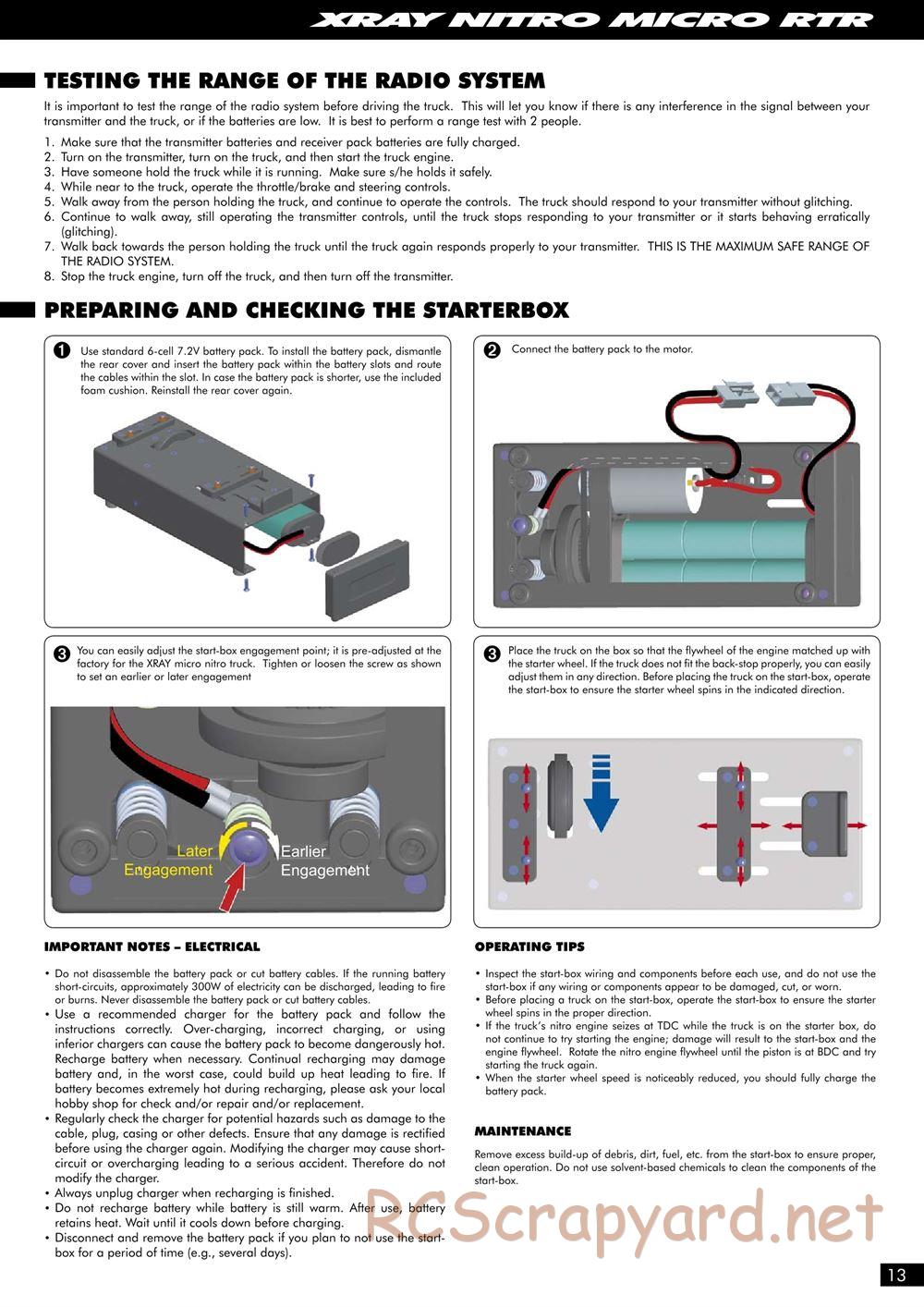 Xray - NT18MT RTR - Manual - Page 13