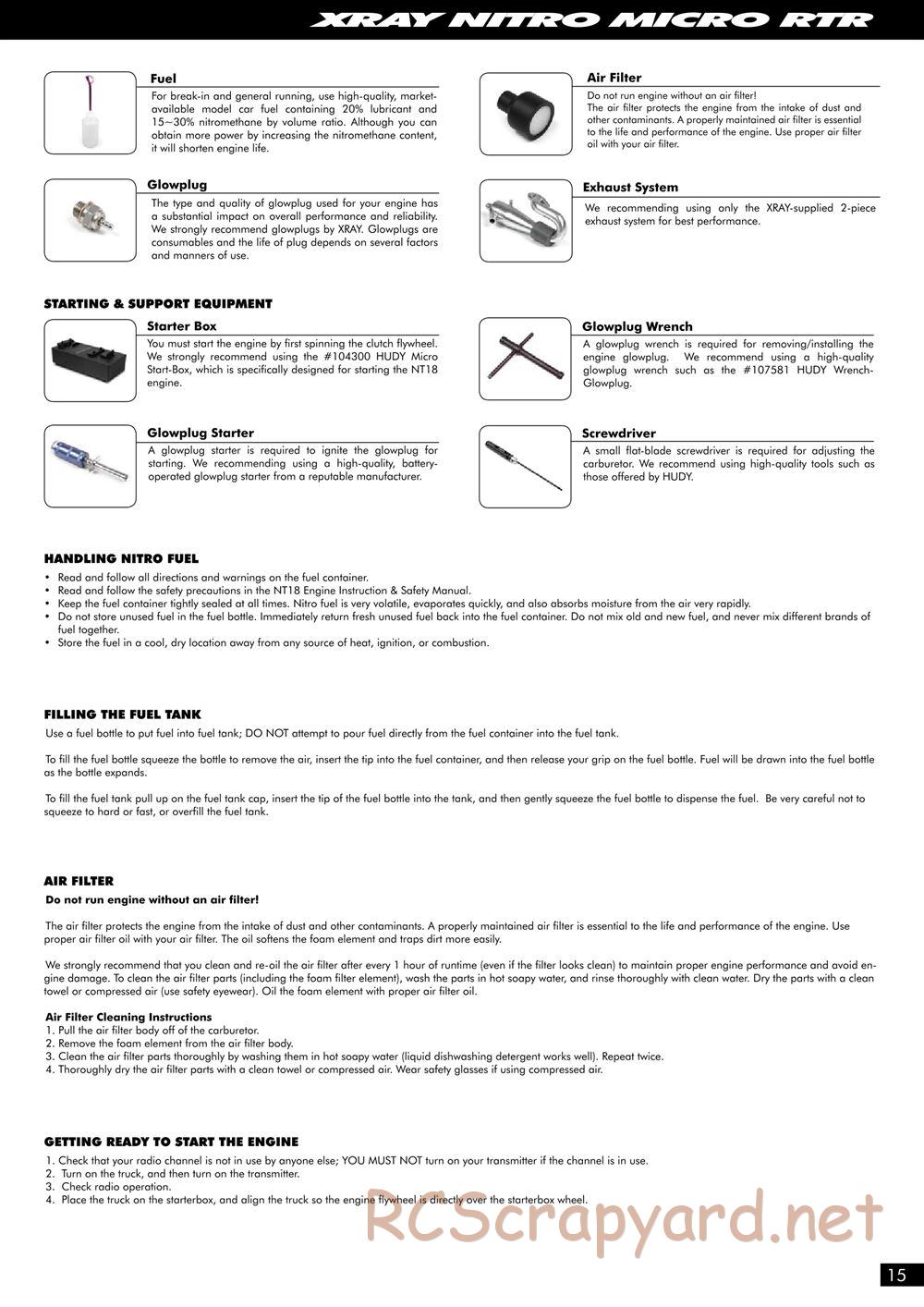 Xray - NT18MT RTR - Manual - Page 15