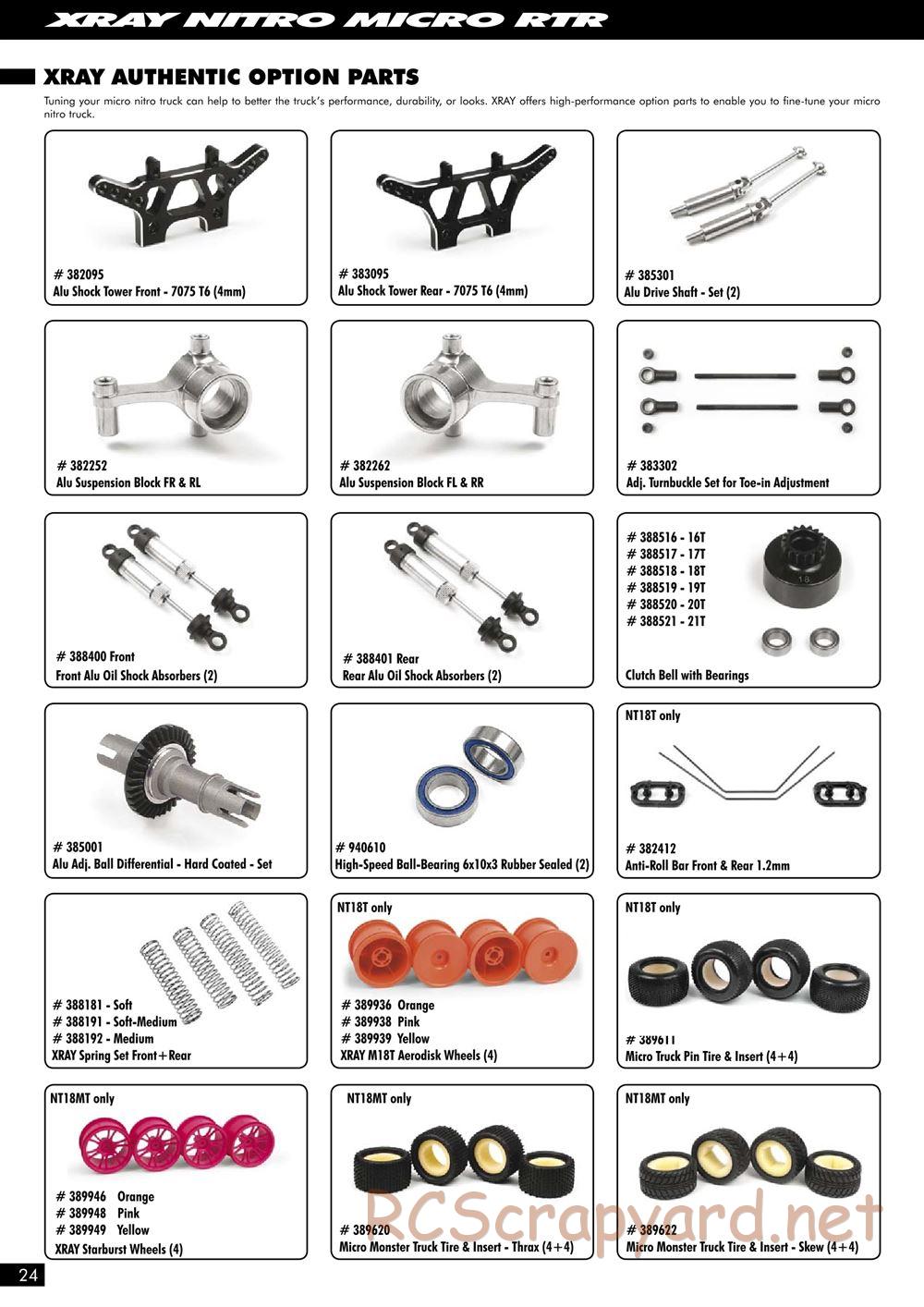 Xray - NT18MT RTR - Manual - Page 24