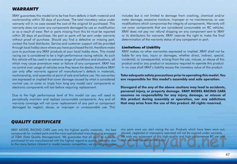 Xray - NT18T - Manual - Page 47
