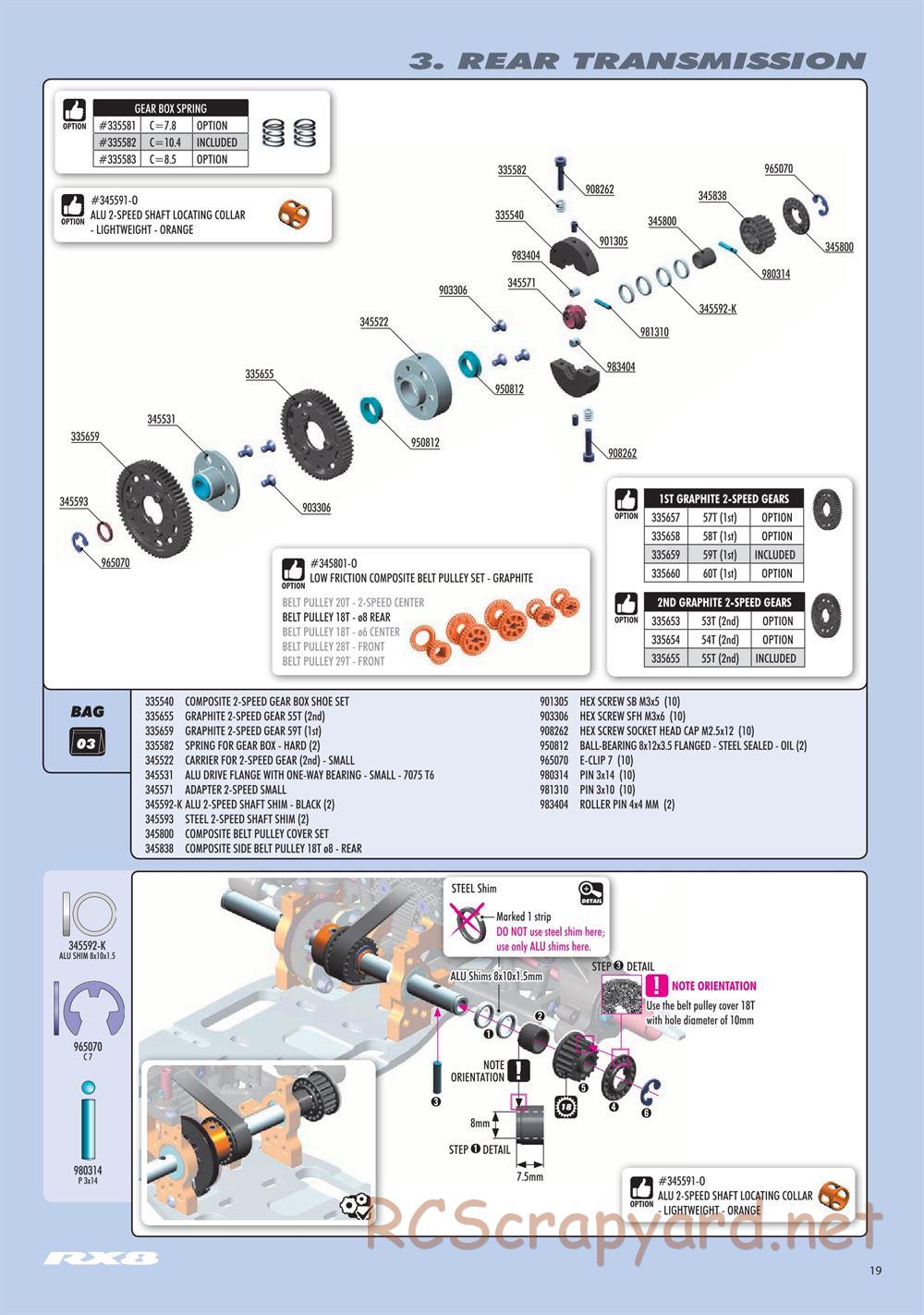 Xray - RX8.2 (2019) - Manual - Page 19
