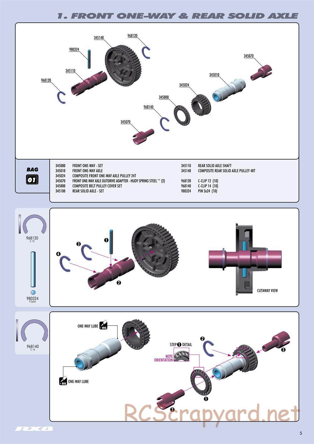 Xray - RX8 2011 Specs (RX8'11) - Manual - Page 5