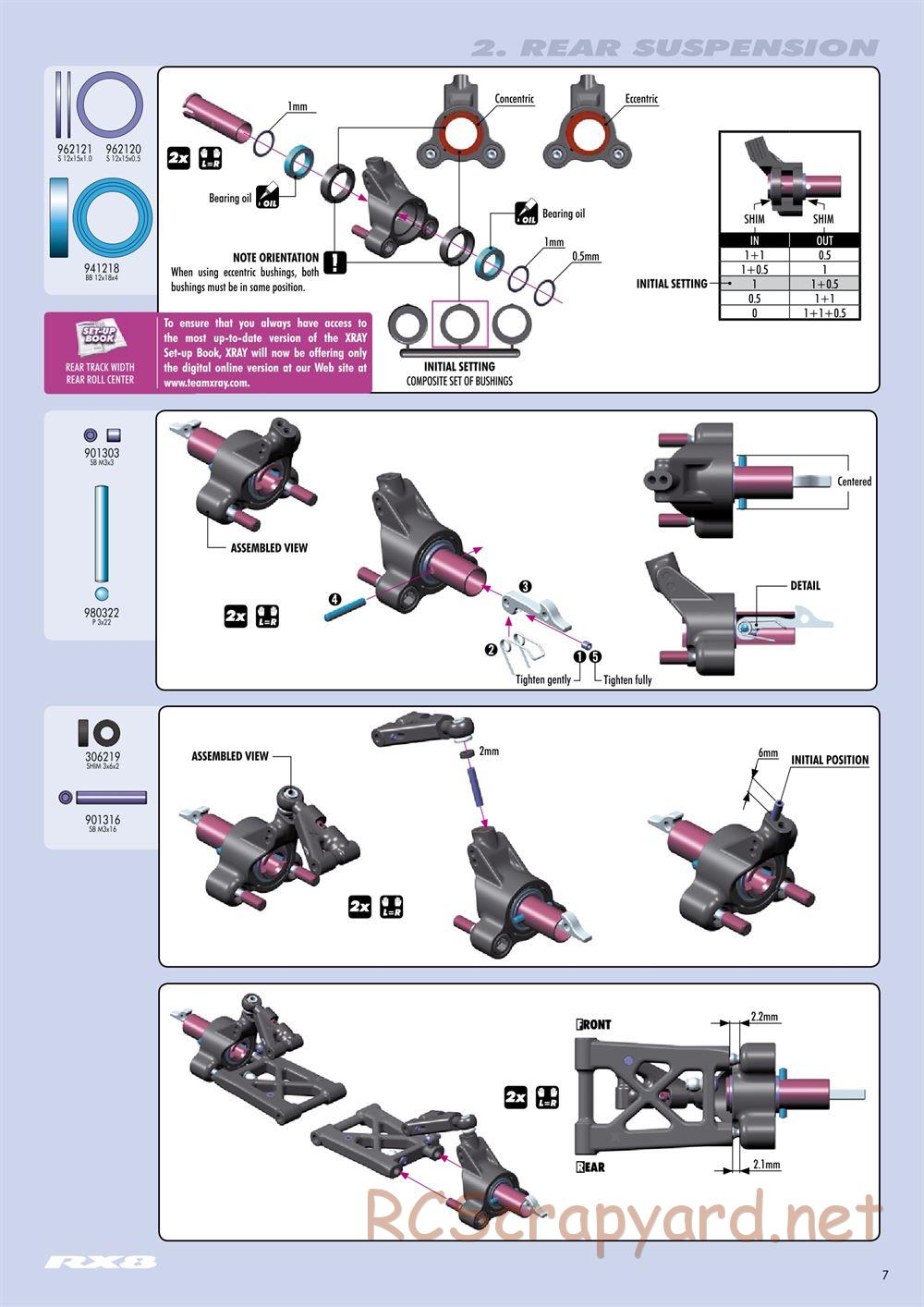 Xray - RX8 2011 Specs (RX8'11) - Manual - Page 7
